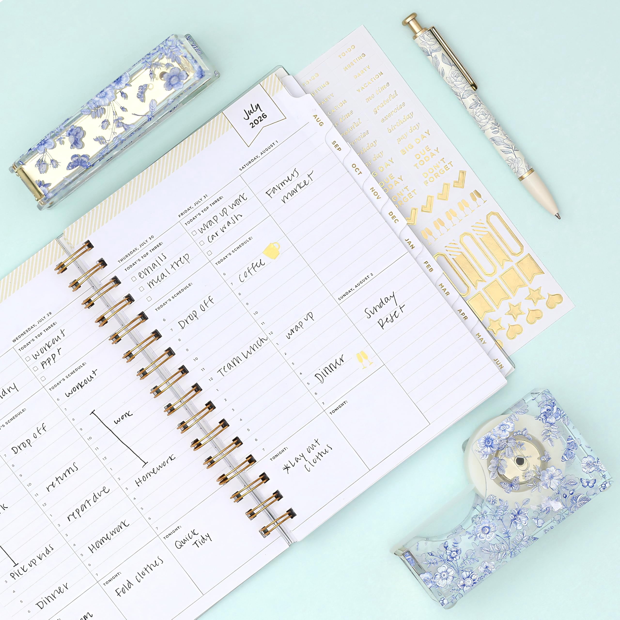 2026-2027 Weekly and Monthly Academic Year Planner Calendar, July 2026 - June 2027, 5.875" x 8.625",Storage Pocket, S... - Image 2