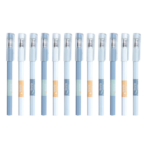 12 Super Fine Tip Ballpoint Pen Set 0.5Mm Fine Tip Gel for Exams,Bible Journaling,Notes,Sketching,Ing (10Ml) - Image 2