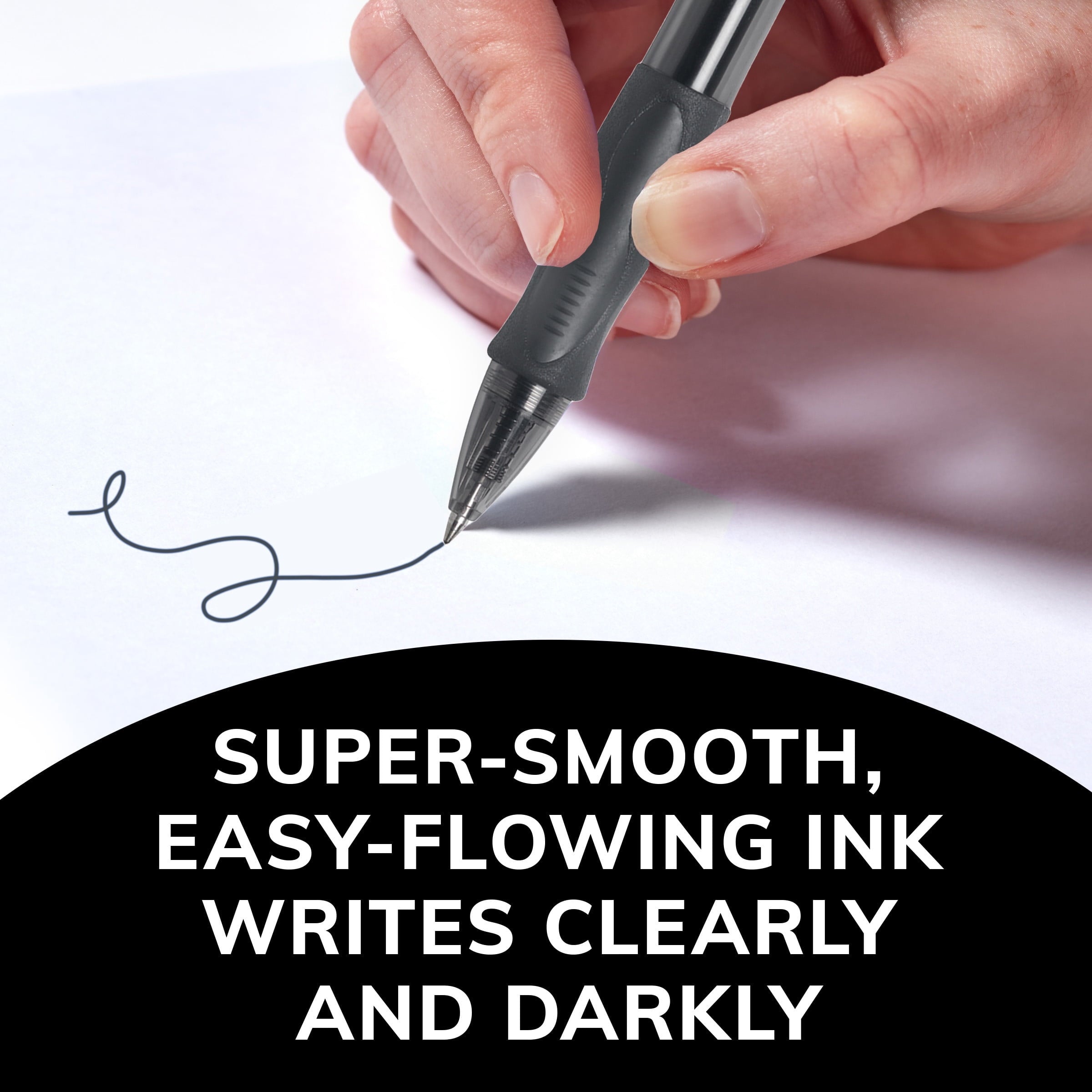 Black Gel Pens, Medium Point (0.7mm), 12-Count Pack - Image 5