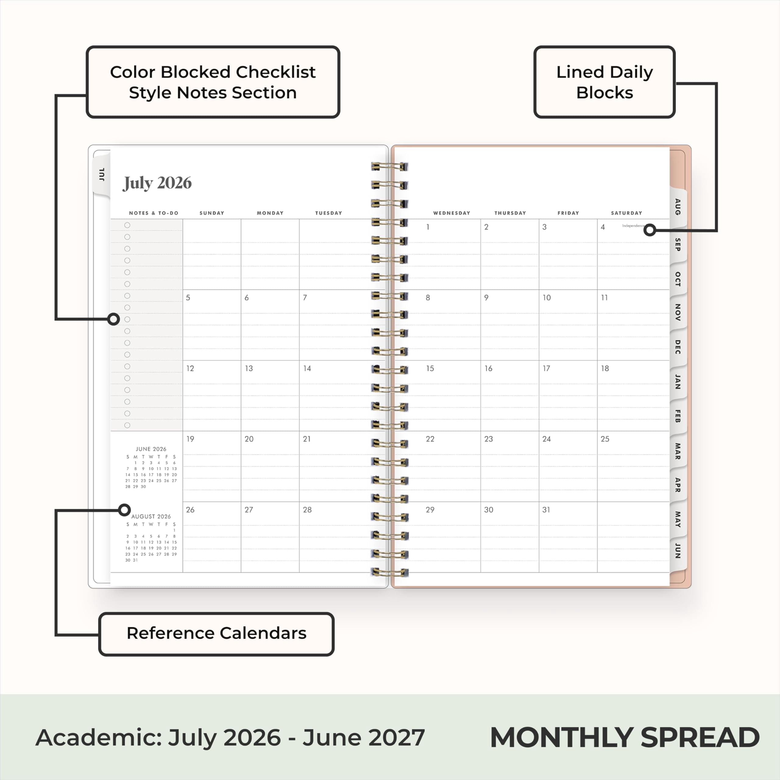The Everygirl 2026-2027 Weekly and Monthly Academic Year Planner Calendar, July 2026 - June 2027, 5" x 8", Flexible C... - Image 4