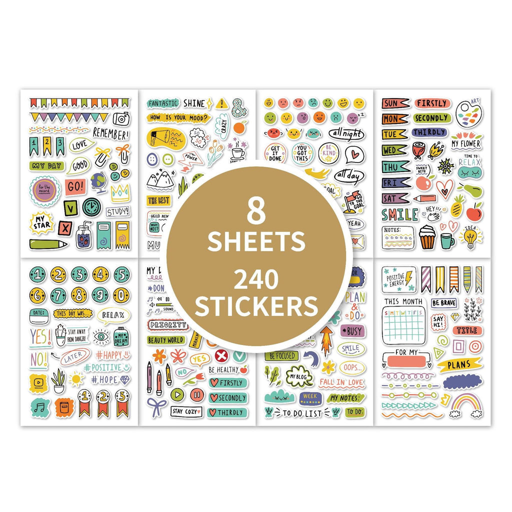 Aesthetic To Do Notebook with Stickers, Undated Daily Planner Organizer, Cute Productivity Journal for School Use, Student Planning Notebook - Image 6
