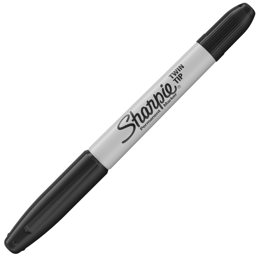 Sharpie Twin Tip Permanent Markers, Fine and Ultra Fine, Black, 2 Count - Image 3