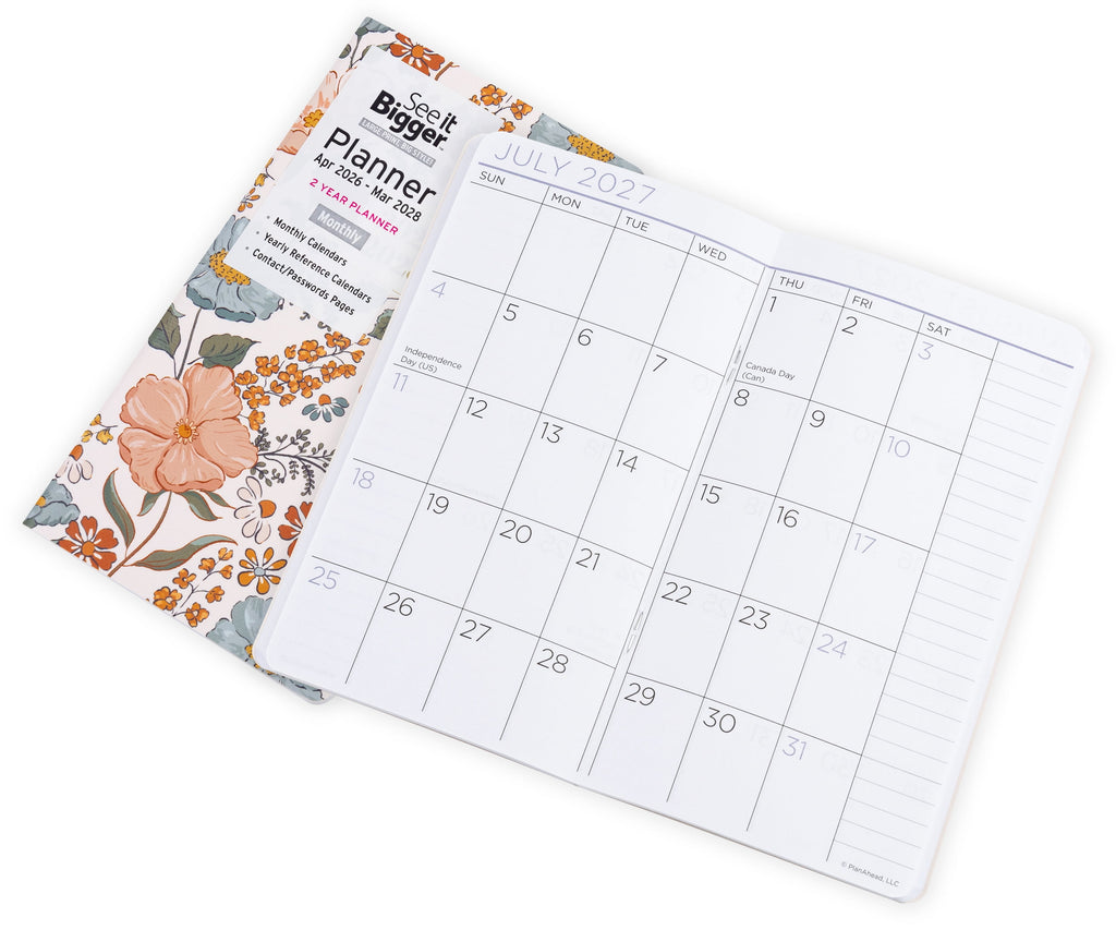 Pocket Planner (3.75" x 6.75"), Floral, Monthly: Apr 2026 - Mar 2028 - Image 4