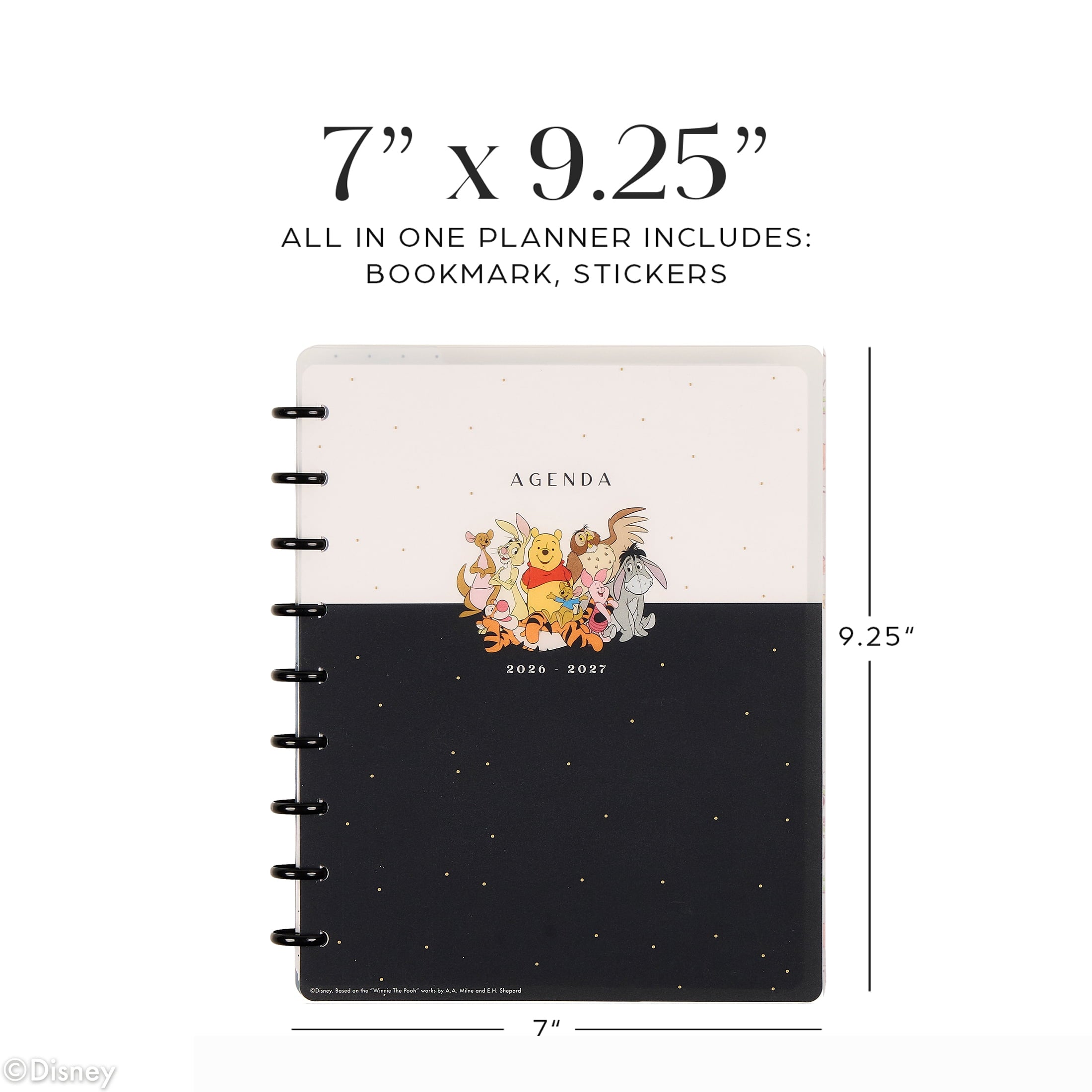 Disney Pooh & Company Monthly Weekly Classic 15 Month Disc Bound Dated Planner (7 x 9.25) April 2026 to June 2027, re... - Image 2