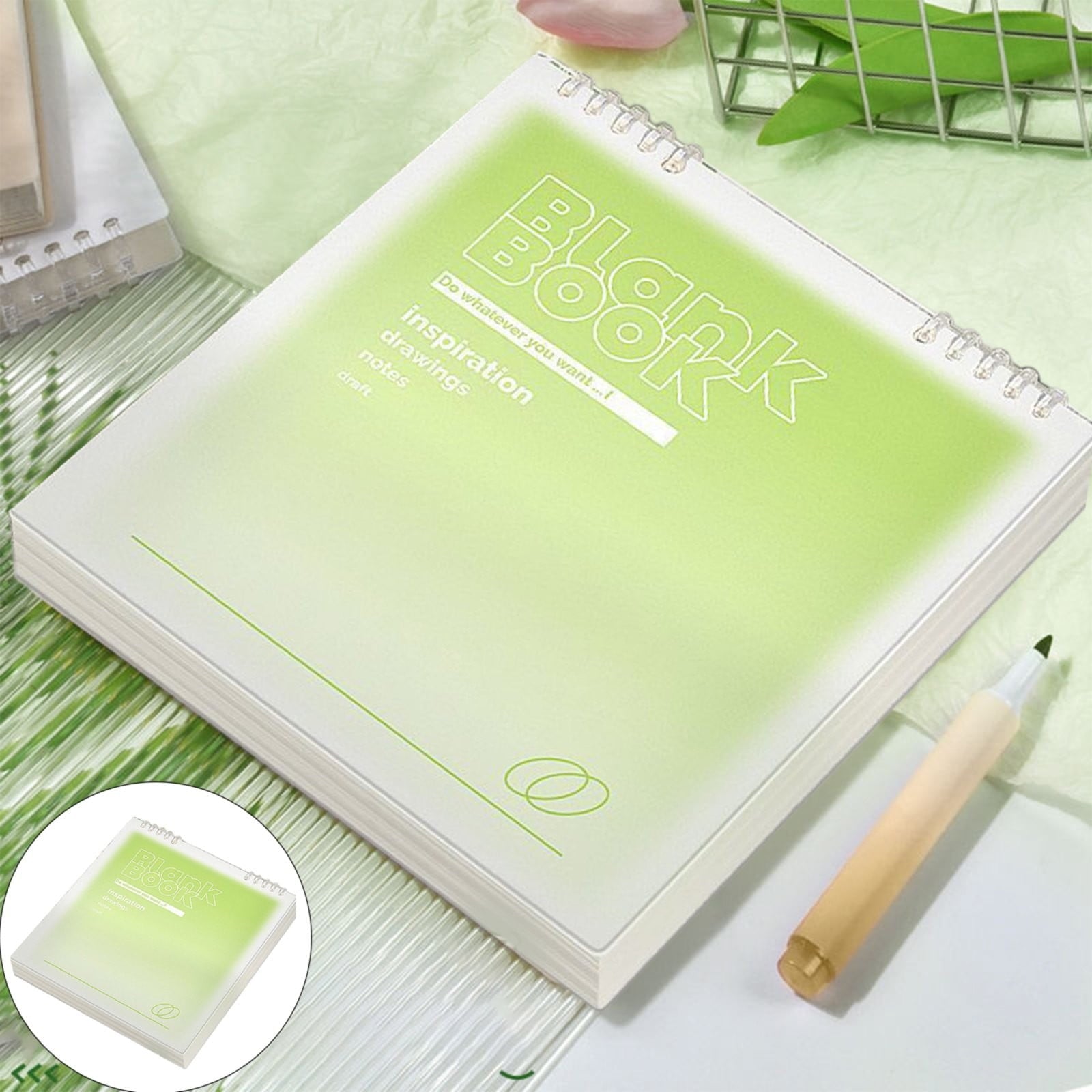 Notebook,7.87x7.87" Hardcover with Removable Pages, Modern Loose-Leaf Design for Customizable Office Note Systems & P... - Image 2
