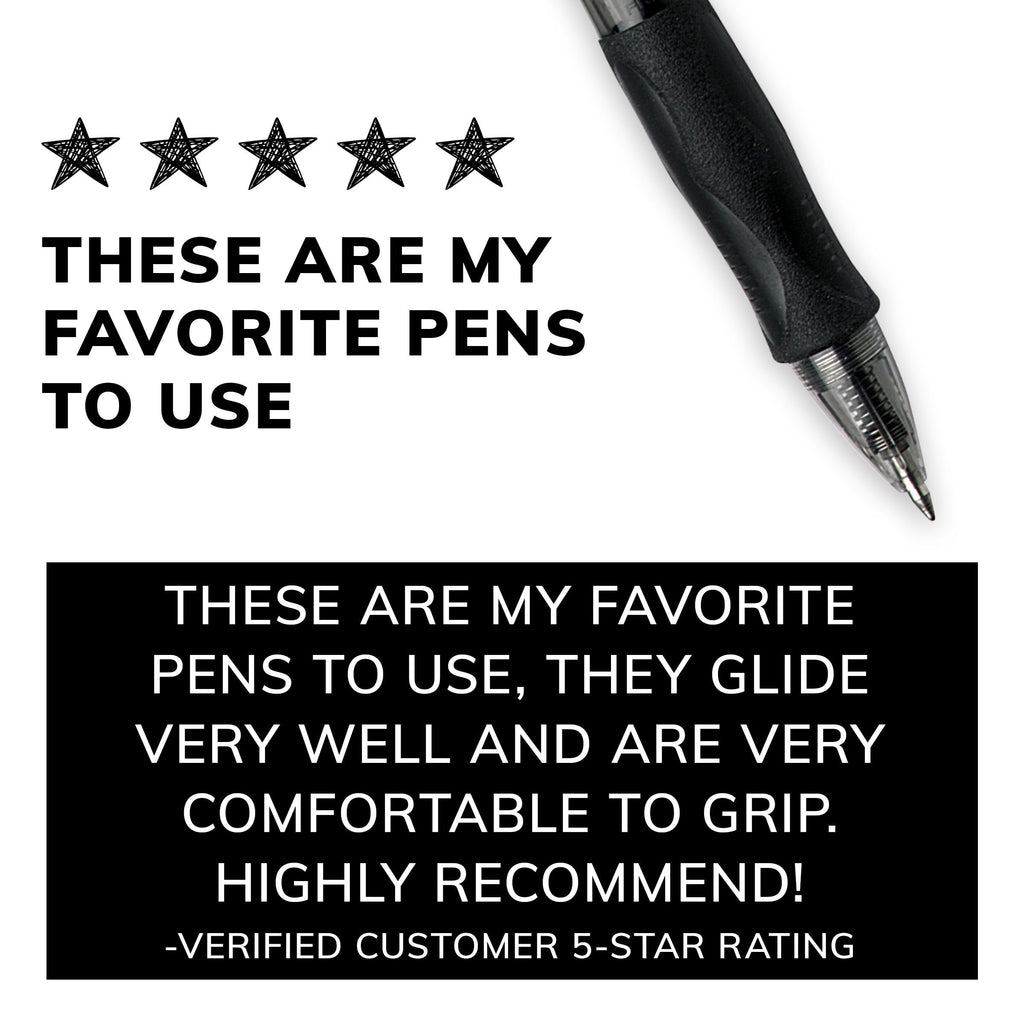 Black Gel Pens, Medium Point (0.7mm), 12-Count Pack - Image 6