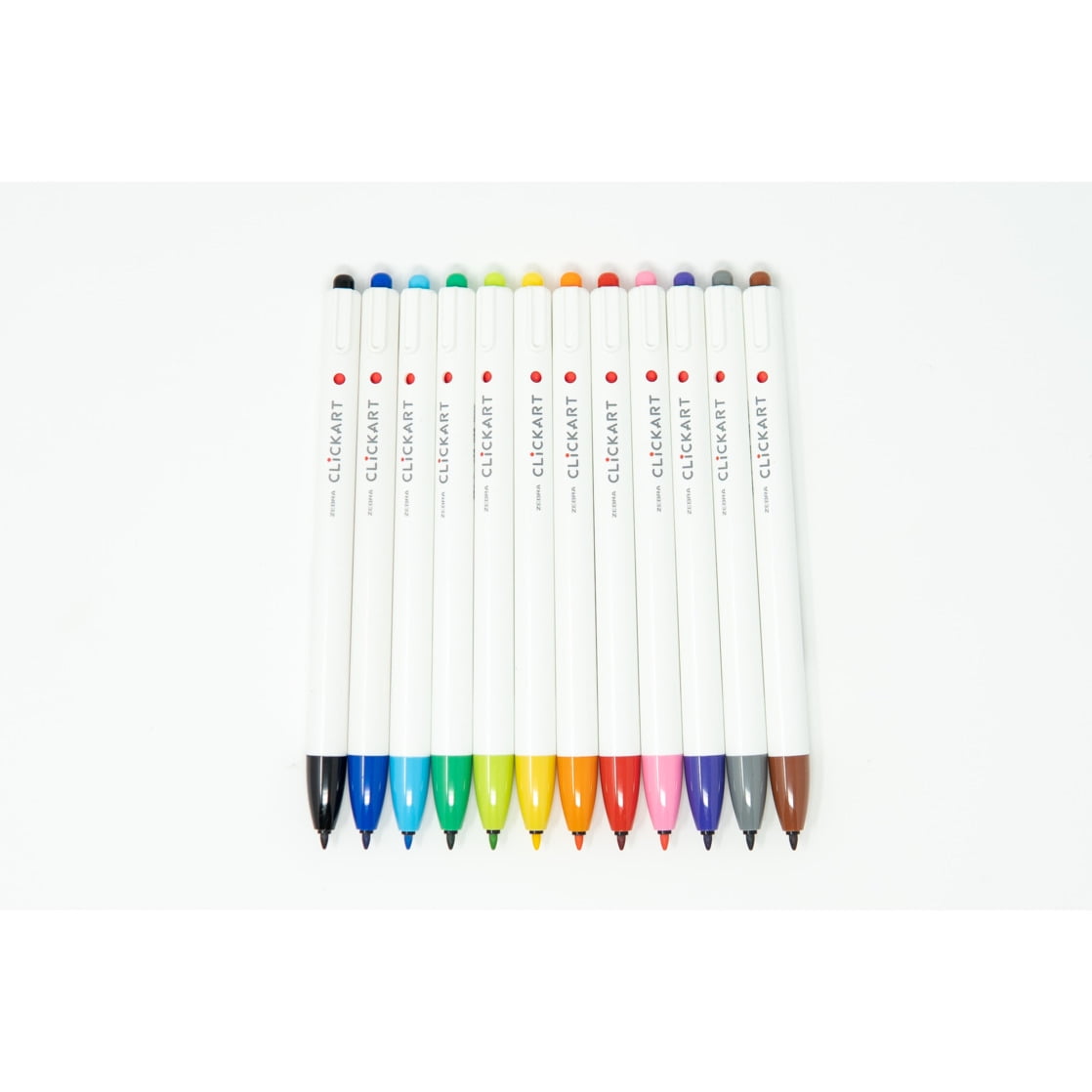 CLiCKART Retractable Marker, 0.6 mm Fine Bullet Point Tip, Assorted Colors, Pack of 12 - Image 3