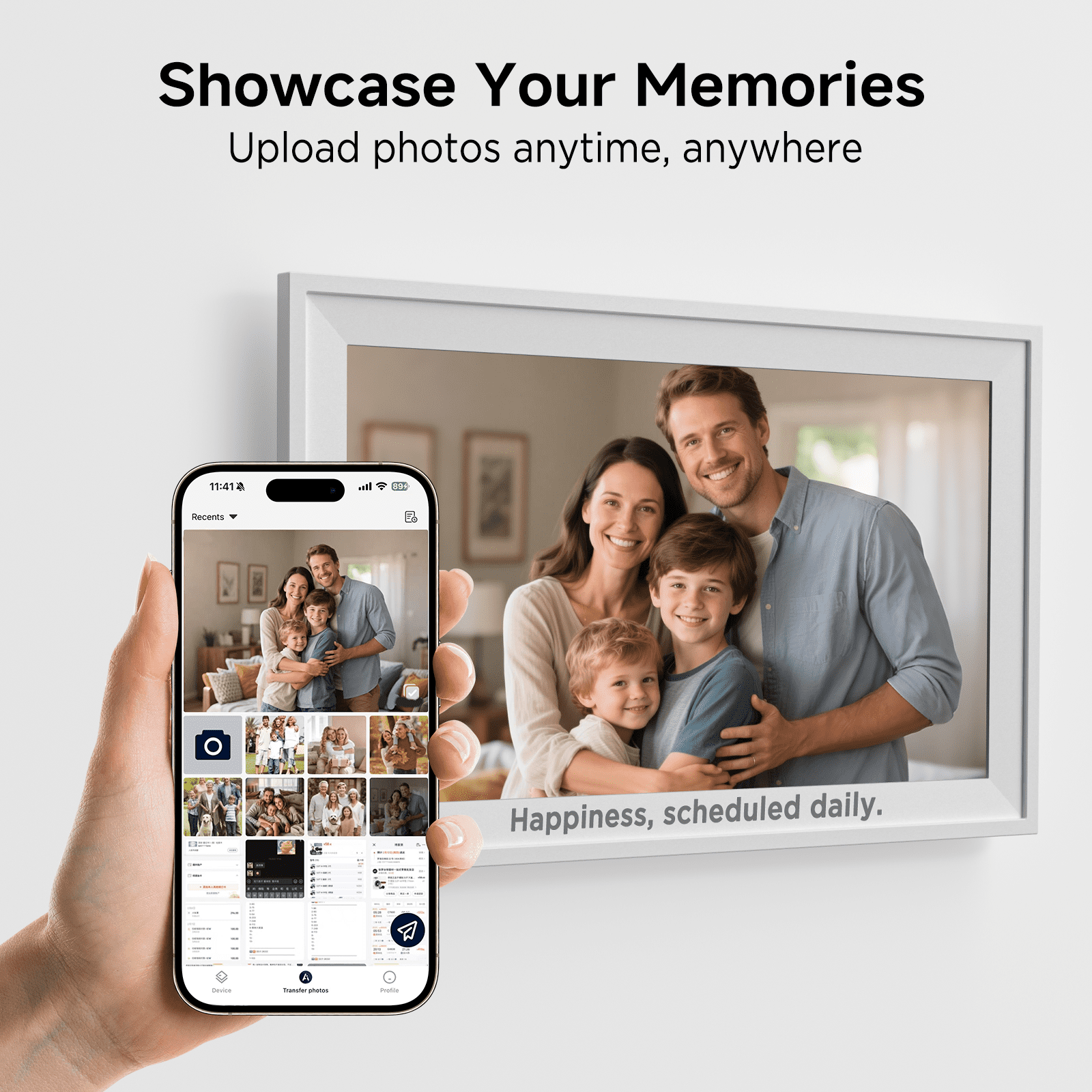 Callsky 15.6-inch Smart Digital Calendar & 1080p Photo Frame, Wall Mount Family Schedule Organizer, Mother's Day Gift for Mom - Image 6