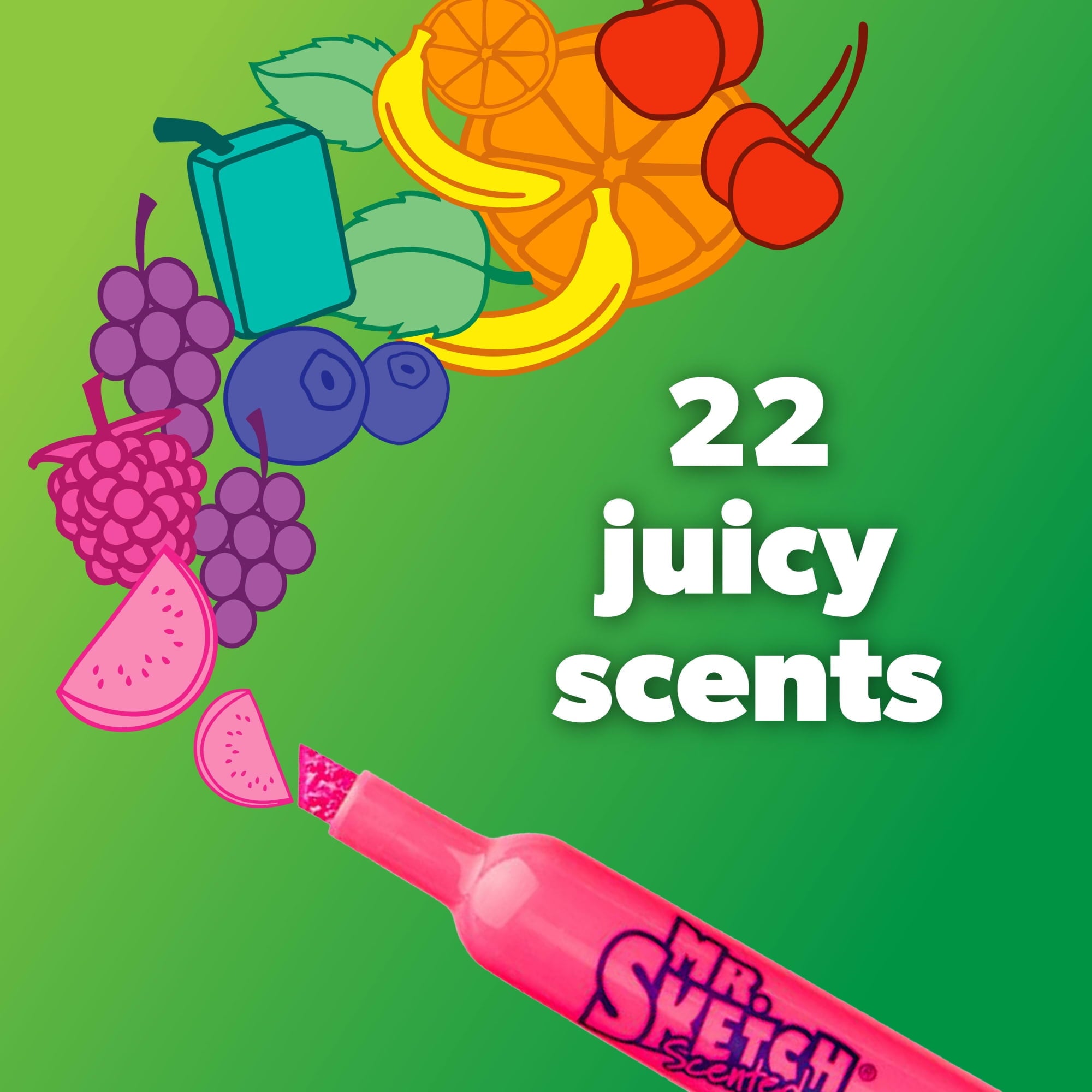 Mr. Sketch Scented Washable Markers, Chisel Tip, Assorted Colors, 36 Count - Image 4