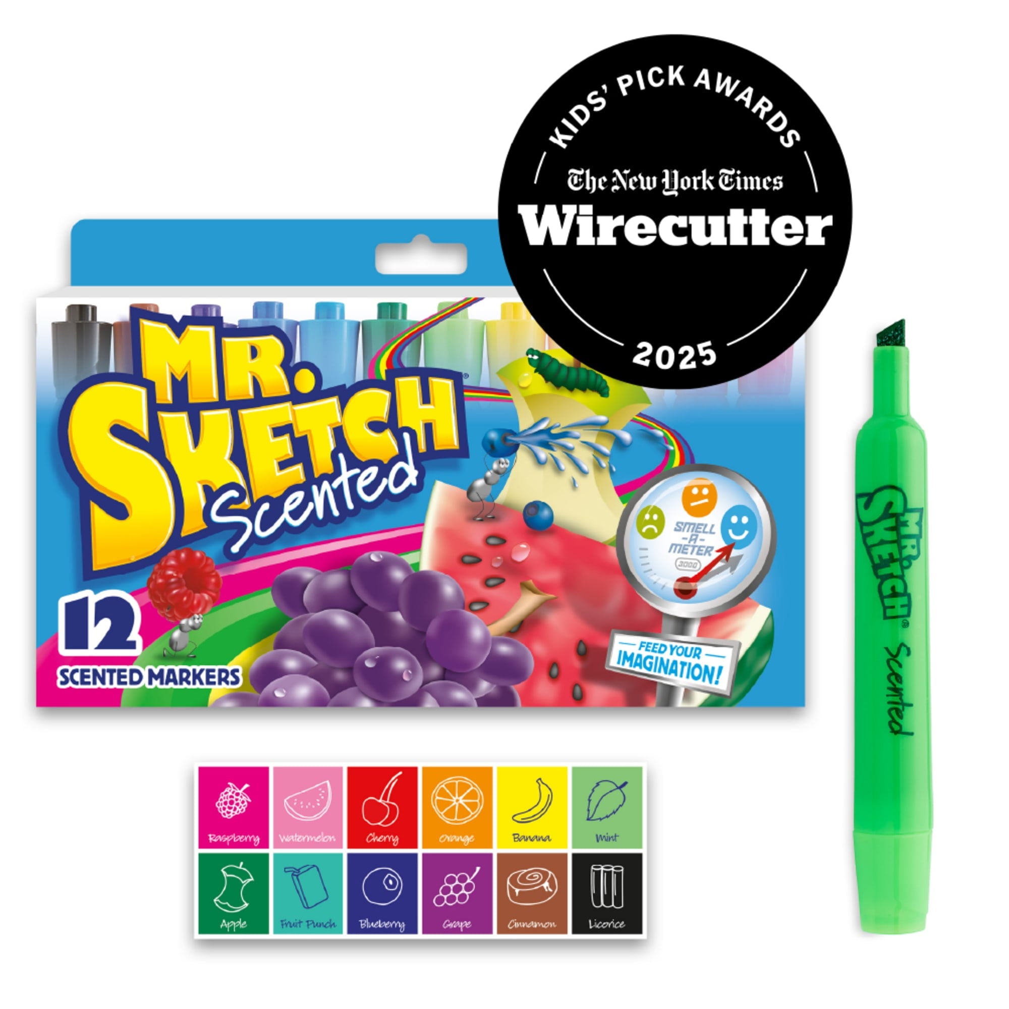 Mr. Sketch Scented Markers, Chisel Tip, Assorted Colors, 12 Count - Image 2
