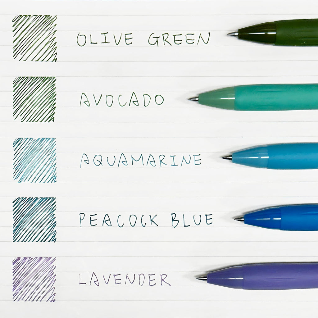 Multi-Color Retractable Gel Pen Set (5 pack), 0.5mm Fine Point, for Writing, Journaling, Drawing, Home and Office, Co... - Image 3