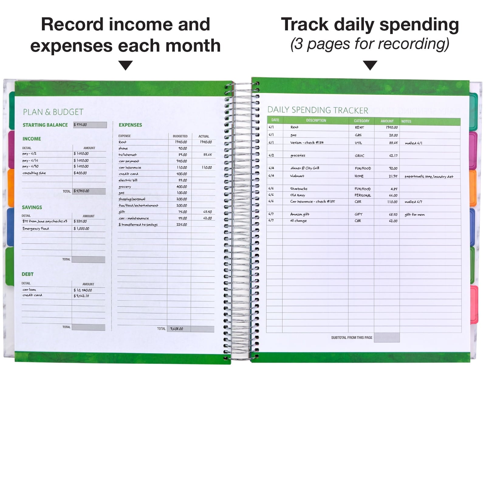 Budget Planner & Monthly Bill Organizer With 12 Envelopes and Pockets. Expense Tracker Notebook and Financial Planner Budget Book to Control - Image 6