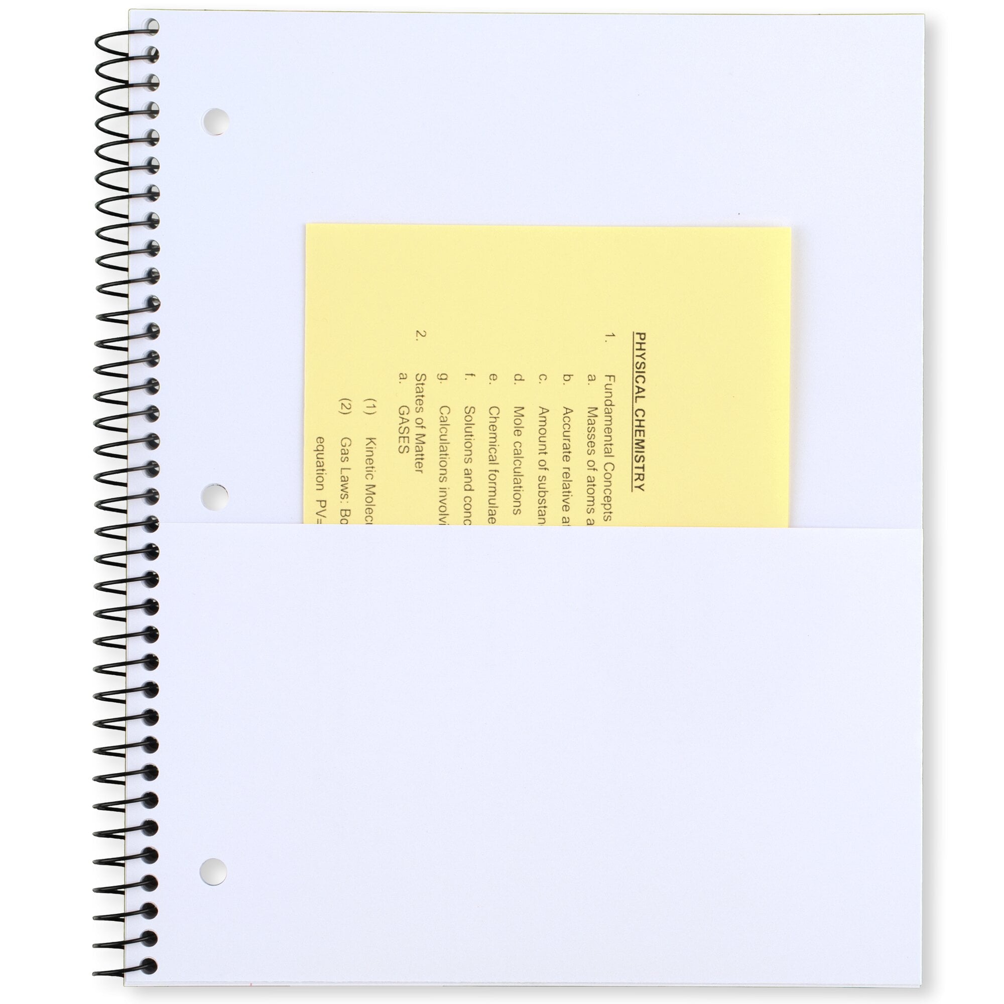 Mead Spiral Notebook 5 Subject Wide Ruled Plastic Cover 8 x 10 12 5 Pack - Wide - Image 4