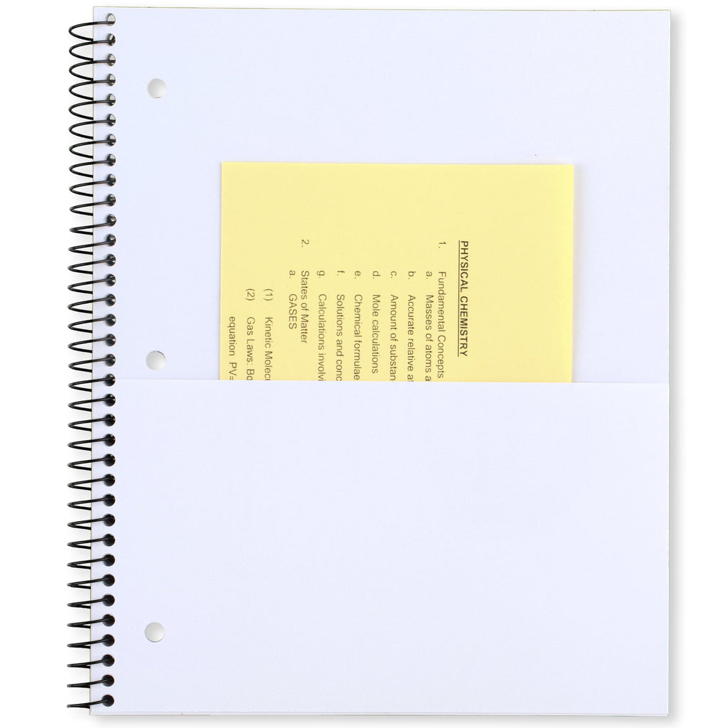 Spiral Notebook, 1 Subject, Wide Ruled, Plastic Cover, 8" x 10.5", 5 Pack - Image 4
