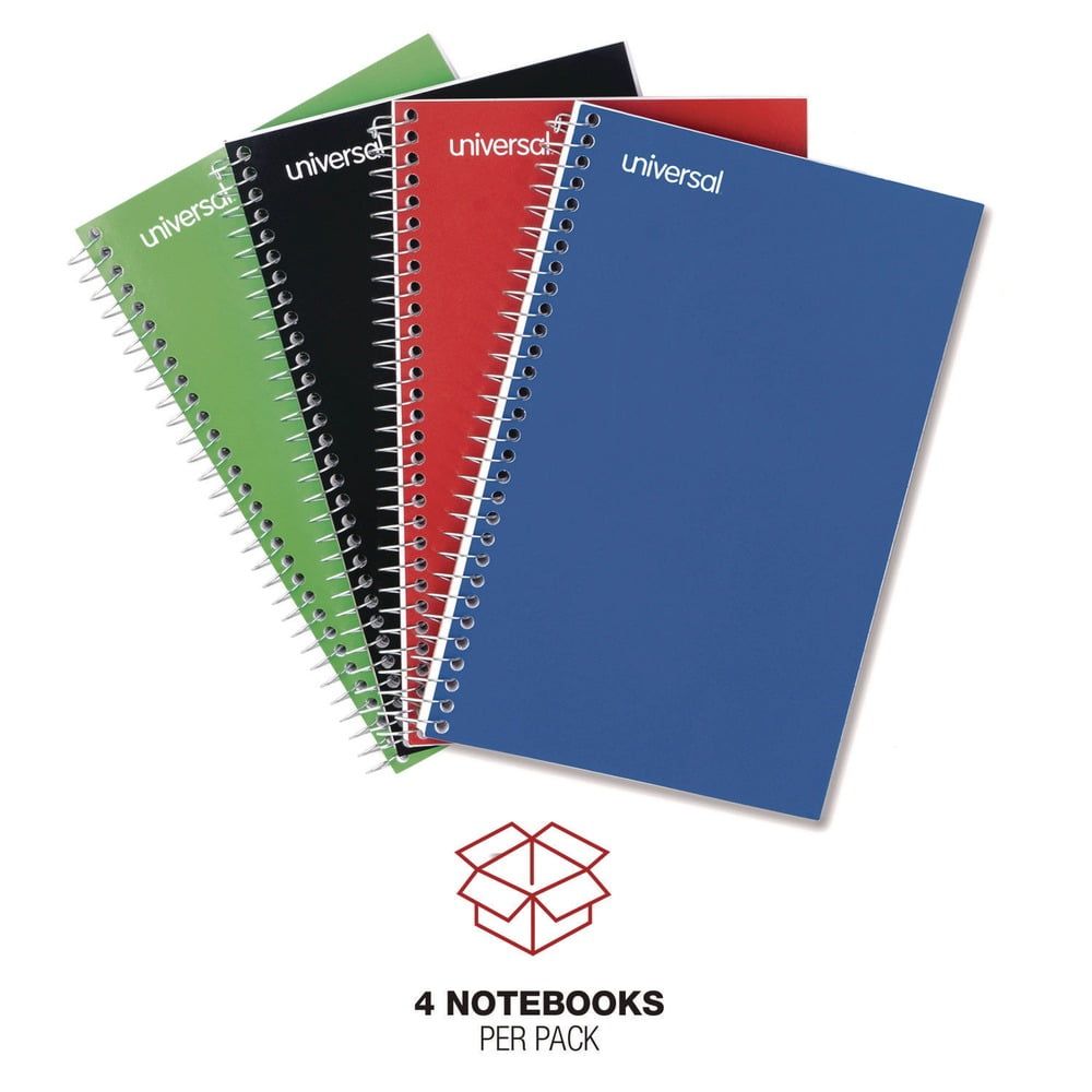 9.5 in. x 6 in., 3 Subjects, Medium/College Rule, Wirebound Notebook - Assorted Color Covers (120 Sheets/Notebook, 4/... - Image 3
