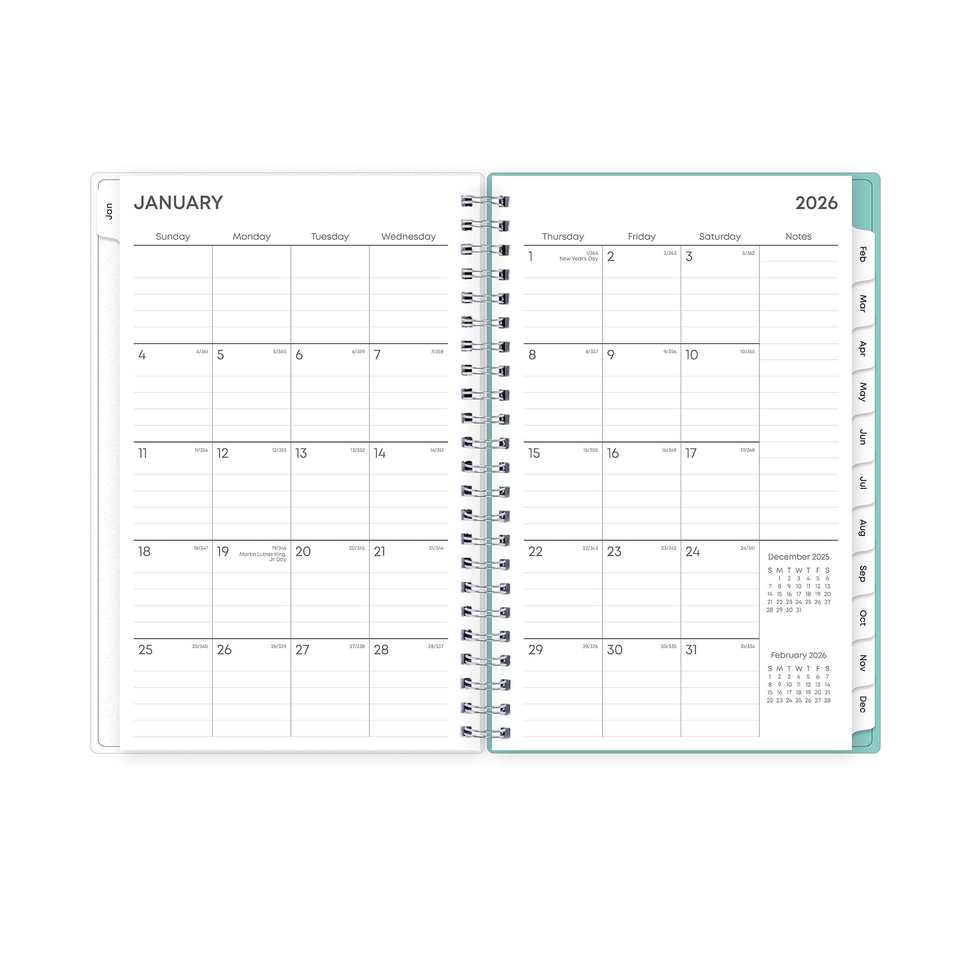 2026 Weekly and Monthly Planner Calendar, January 2026 - December 2026, 5" x 8", Flexible Frosted Cover, Laminated Ta... - Image 4