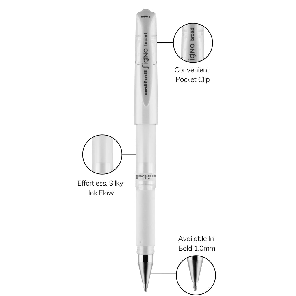 uniball™ Gel Impact Pens, Bold Point (1.0mm), Assorted Metallic, 3 Pack WTU - Image 3