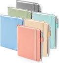 6 Pack Pocket Small Notebooks Bulk, Mini Cute Memo Notepads Hardcover College Ruled Lined Journals with Pen Holder, w...