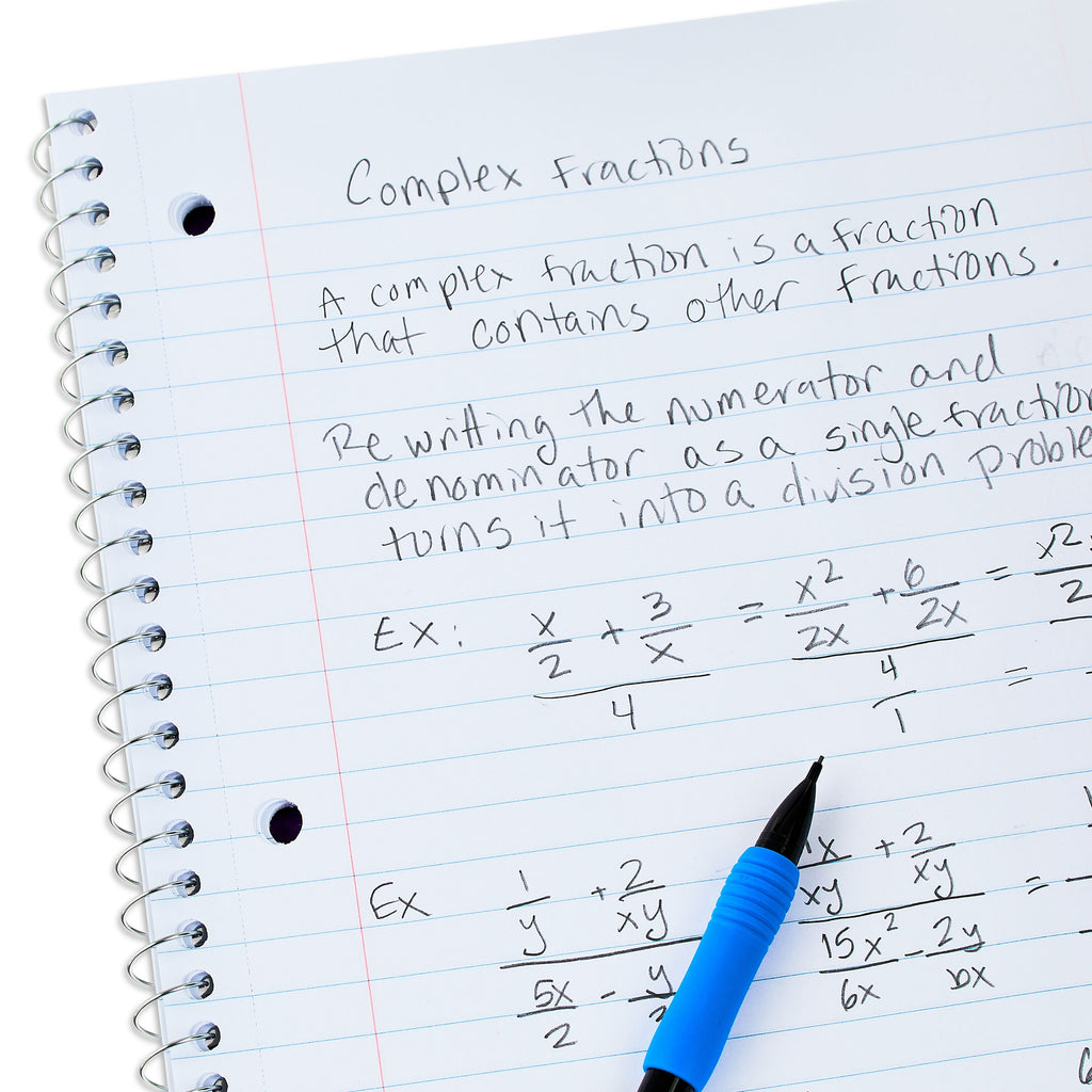 (4 pack) Wide Ruled 1-Subject Notebook, 8" x 10.5", Blue, 70 Sheets - Image 5