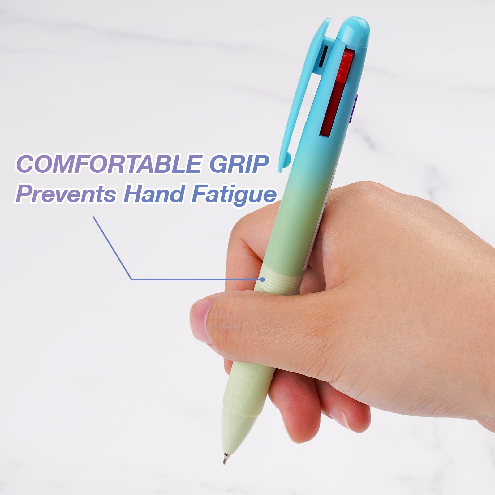 4-in-1 Gel Ink Pens Set of 6, 6 PCS Gradient Pens, Smooth 0.7mm Bullet Tip & Multicolor Quick-Dry Ink for Journaling,... - Image 6