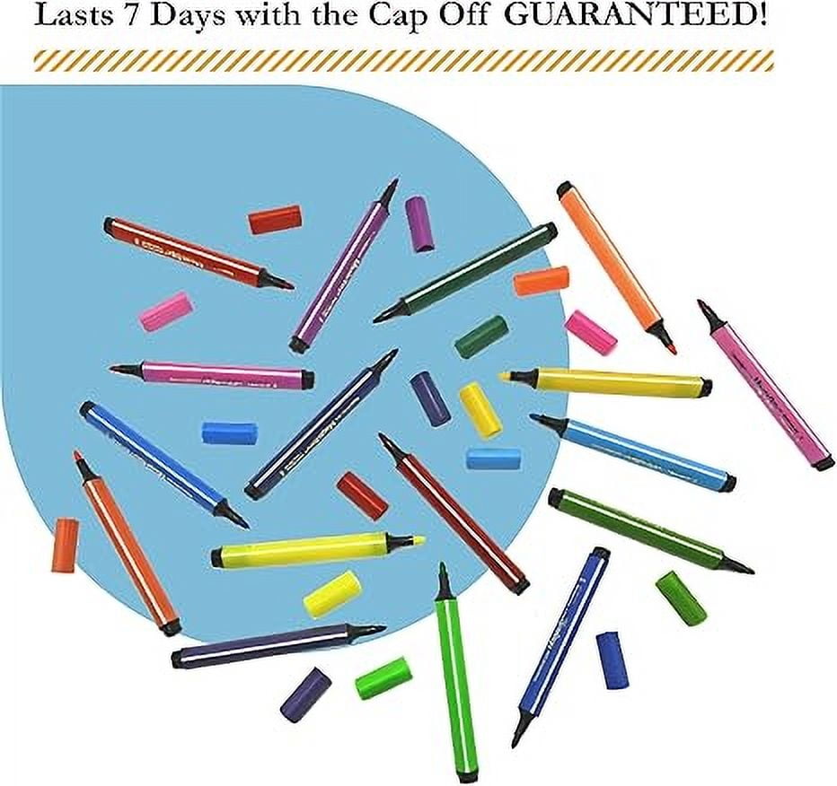 Magic Tri Stix Washable Markers, 12 Count, Assorted Colors, Non-Toxic, Triangular Grip for All Ages (TPG-395) - Image 2