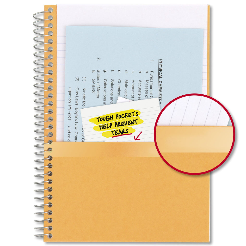 Spiral Notebook, 2 Subject, College Ruled, 6" x 9.5", Sedona Orange - Image 2