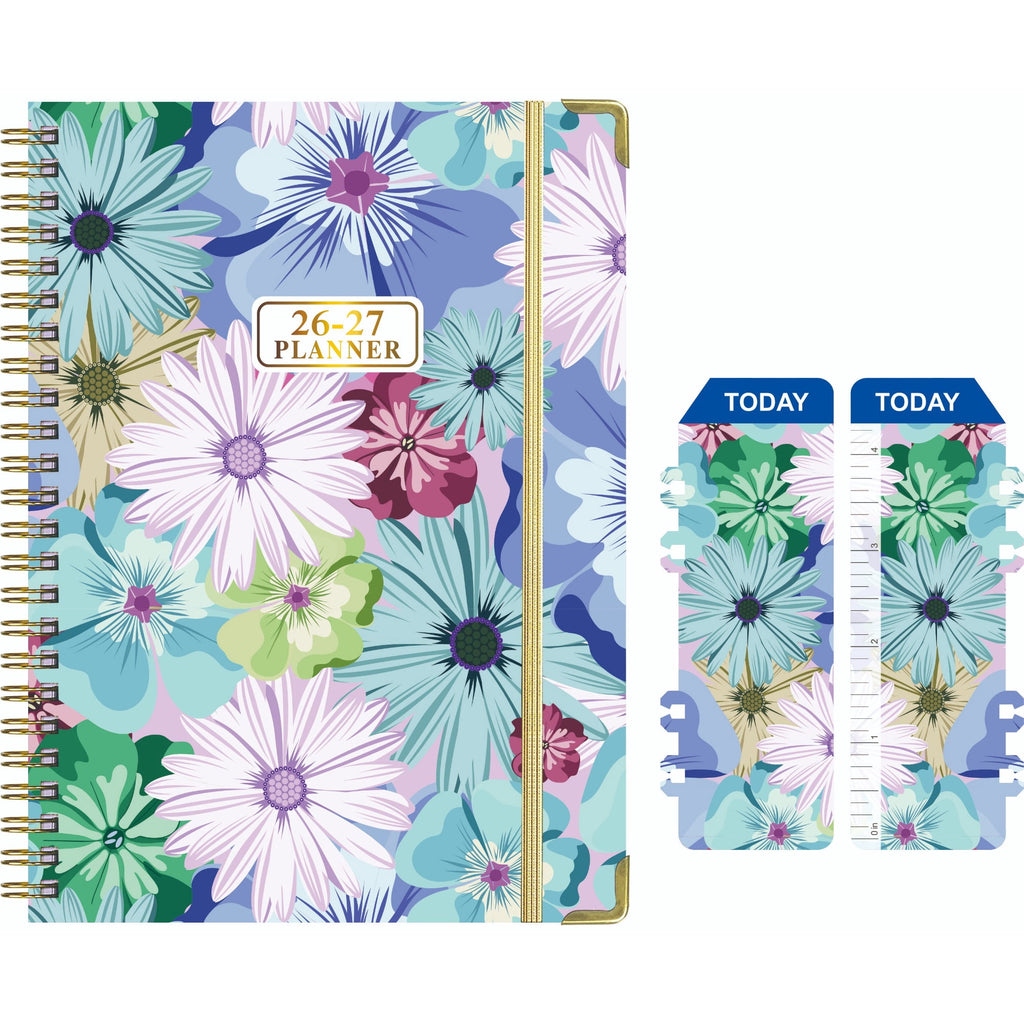 Daily Planner 2026-2027, 6.2 x 8.5 Inch Weekly & Monthly Organizer, Hardcover Agenda with Tabs & Notes